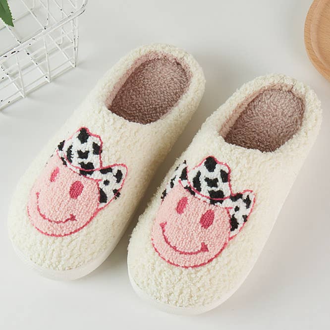 Smiley Cowgirl Slippers